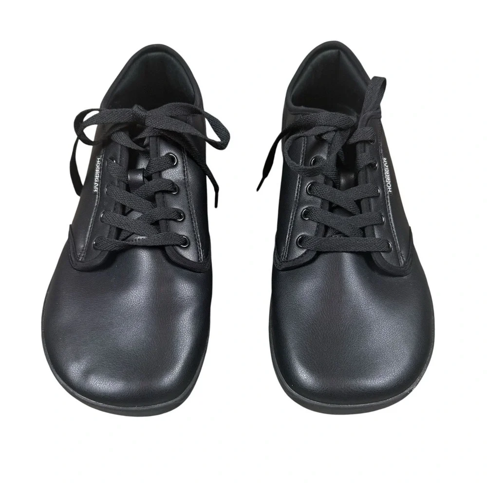 HOBIBEAR Barefoot Shoes Mens 45 11 Black Minimalist Wide Toe Box Lace Up